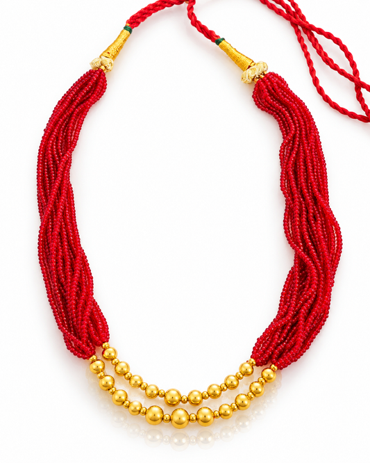 Lightweight Gold Bead Mala - Gayatri Jewellers - Design -2